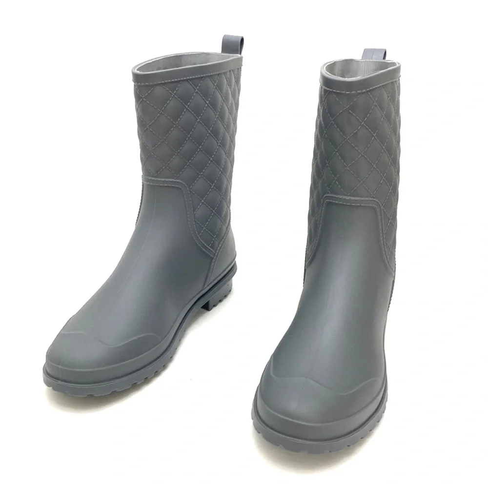 Petrass Women's Grey Waterproof Rain/Gardening Boots